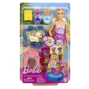 Set de joaca Barbie Color Change - Petrecerea catelusului la piscina imagine