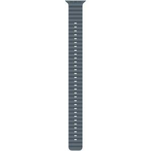Curea Smartwatch Apple MGCE4ZM/A pentru Watch 49mm, Ocean Band Extension, Natural Titanium Finish (Albastru) imagine