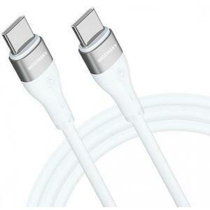 Cablu Incarcare USB-C - USB-C WZK WSTCC2, 65W, 2m, Alb imagine