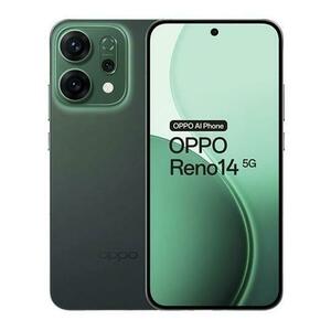 Telefon Mobil Oppo Reno14, Procesor Mediatek Dimensity 8350, AMOLED touchscreen 6.59inch, 12GB RAM, 256GB Flash, Camera Tripla 50+50+8MP, Wi-Fi, 5G, Dual Sim, Android (Verde) imagine