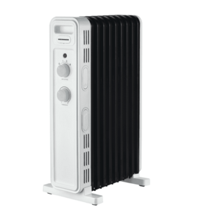 Calorifer cu ulei HEINNER HOH-M09WH-BK, 3 setari temperatura 800W/1200W/2000W, 9 elementi, Protectie supraincalzire, Protectie in caz de rasturnare (Alb/Negru) imagine