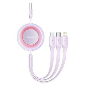 Cablu cu reglare in lungime Bright Mirror 2, Baseus, USB - Micro, USB-C, Lightning, pentru iPhone 3.5A, 110cm imagine