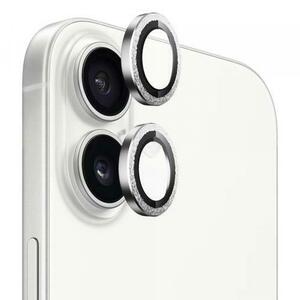 Folie de protectie Camera Spate Blueo Glitter Diamond Metal Frame pentru Apple iPhone 17, Sticla Securizata imagine