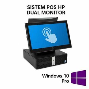 Sistem POS Refurbished HP Retail System RP5810 SFF, Intel Core i5-4570S 2.90GHz, 8GB DDR3, 128GB SSD, 4 x Serial Port, 1 x 24 Volt USB, 3 x 12 Volt USB + Monitoare Retail 14 Inch HP L7014t Touchscreen + 10 Inch HP L7010t + imagine