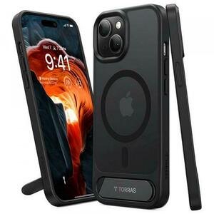 Husa MagSafe pentru Apple iPhone 15 Plus, Torras, Pstand, Neagra imagine