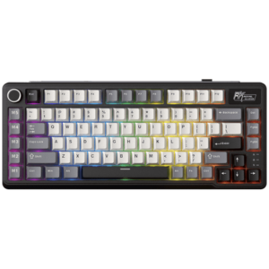 Tastatura Gaming Royal Kludge RK-L75, Beige switch, iluminare RGB, Wired, Wireless 2.4Ghz, Bluetooth (Multicolor) imagine