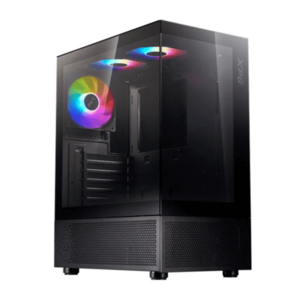 Carcasa XPG Invader X Mini, Middle Tower, Fara sursa (Negru) imagine