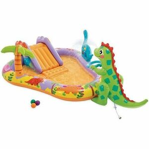 Piscina gonflabila Intex Dino Park Play Center, 201 x 157 x 69 cm, 159 l imagine