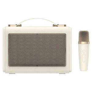 Boxa karaoke HAVIT SK823BT, microfon, Bluetooth 5.3, LED RGB, Bej imagine