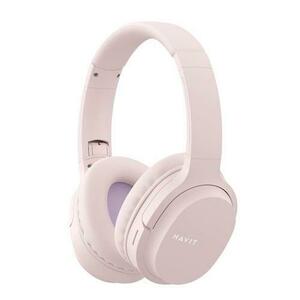 Casti wireless HAVIT I62, Bluetooth, pliabile (Roz) imagine