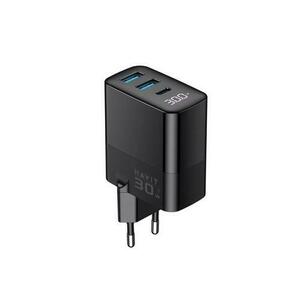 Incarcator priza HAVIT UCLE001 EU, 2 USB-A, 1 USB-C, 30W (Negru) imagine
