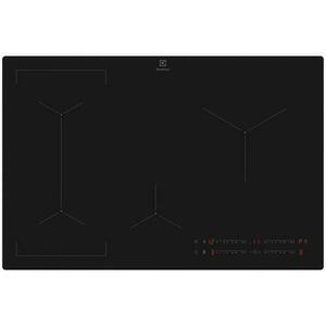 Plita incorporabila Electrolux SaphirMatt® SE 600 EIV83443CT, Inductie, 4 zone de gatit, Timer electronic, Conectivitate hota, Booster, Rezistenta sporita la zgarieturi, 80 cm (Negru) imagine