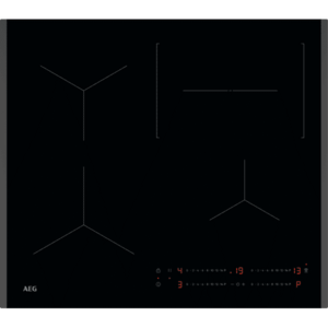 Plita incorporabila AEG 5000 TO64IC00FB, Inductie , 4 zone de gatit, Timer electronic, Conectivitate hota, Booster, Functie pauza, 60 cm (Negru) imagine