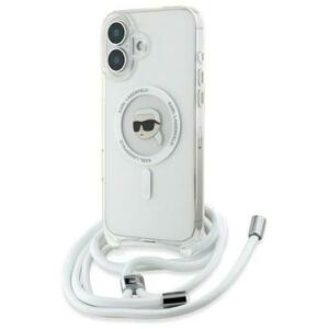 Husa MagSafe pentru Apple iPhone 16, Karl Lagerfeld, IML Crossbody Karl's Head, Transparenta imagine