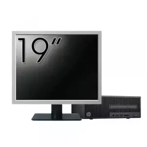 Pachet Calculator Refurbished HP 280 G2 SFF, Intel Core i3-6100 3.70GHz, 8GB DDR4, 500GB HDD, DVD-ROM + Monitor 19inch imagine