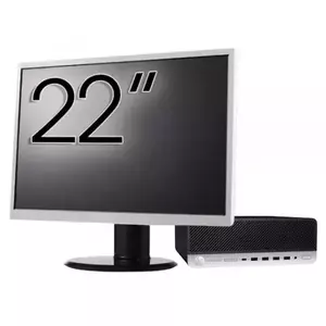 Pachet Calculator Refurbished HP ProDesk 600 G3 SFF, Intel Core i5-6500 3.20GHz, 8GB DDR4, 256GB SSD + Monitor 22inch imagine