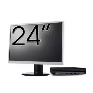 Pachet Calculator Refurbished HP ProDesk 400 G6 Mini, Intel Core i5-10500T 2.30 - 3.80GHz, 8GB DDR4, 256GB SSD + Monitor 24 Inch + Windows 10 Home imagine