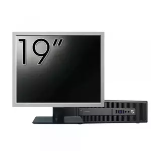 Pachet PC refurbished HP ProDesk 600 G2 SFF, Intel Core i5-6500 3.20GHz, 8GB DDR4, 120GB SSD + 500GB HDD + Monitor 19" imagine