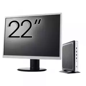 Pachet PC refurbished HP T630 Thin Client, AMD GX-420GI 2.00GHz, 8GB DDR4, 32GB SSD Flash + Monitor 22" imagine