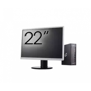 Calculator Sistem PC Refurbished Pachet Calculator refurbished Fujitsu Esprimo Q958 Mini PC, Intel Core i5-9500 3.00 - 4.40GHz, 8GB DDR4, 256GB SSD + Monitor 22" imagine