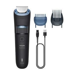 Aparat de tuns barba Philips Seria 3000 BT3660/15, Autonomie 80 minute, 40 trepte taiere, Rezistent la apa (Negru) imagine