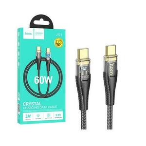 Cablu Date si Incarcare USB-C - USB-C HOCO U121, 60W, 1.2m, Negru imagine