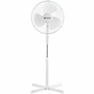 Ventilator cu picior, 40 cm, Platinet 44734, 3 viteze, 40W, oscilatie automata, inaltime 120 cm, Alb imagine