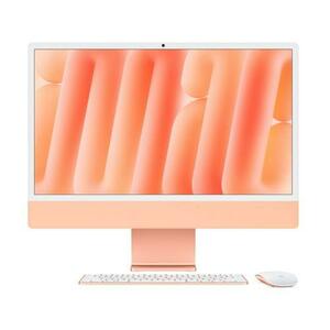 All In One PC Apple iMac 24inch (2024), Procesor Apple M4, 8 nuclee CPU si 8 nuclee GPU, 24inch, Retina 4.5K, 16GB, 256GB SSD, macOS, Layout INT (Portocaliu) imagine