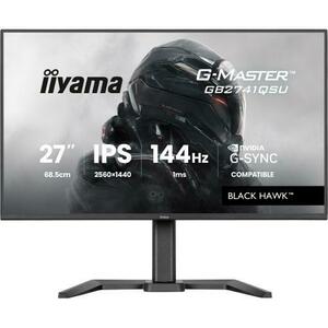 Monitor Gaming IPS LED Iiyama 27inch GB2741QSU-B1, QHD (2560 x 1440), HDMI, DisplayPort, Boxe, Poxe, 144 Hz, 1 ms (Negru) imagine