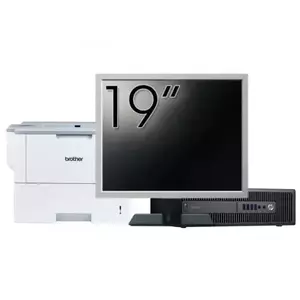 Pachet PC refurbished HP ProDesk 600 G2 SFF, Intel Core i5-6500 3.20GHz, 8GB DDR4, 500GB HDD + Monitor 19" & Imprimanta Brother HL-L6300DW imagine