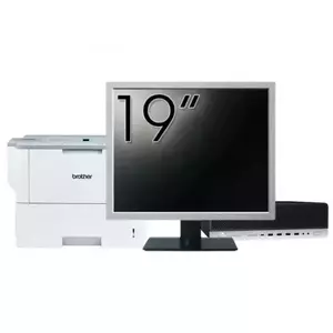 Pachet Calculator refurbished HP ProDesk 800 G3 SFF, Intel Core i5-7500 3.40-3.80GHz, 8GB DDR4, 256GB SSD + Monitor 19" & Imprimanta Brother HL-L6300DW imagine