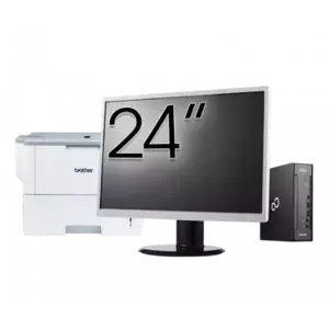 Pachet Calculator refurbished Fujitsu Esprimo Q958 Mini PC, Intel Core i5-9500 3.00 - 4.40GHz, 8GB DDR4, 256GB SSD + Monitor 24" + Imprimanta Brother HL-L6300DW imagine