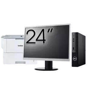 Pachet Calculator refurbished DELL OptiPlex 3090 Mini PC, Intel Core i3-10105T 3.00 - 3.90GHz, 8GB DDR4, 256GB SSD + Monitor 24" + Imprimanta Brother HL-L6300DW imagine