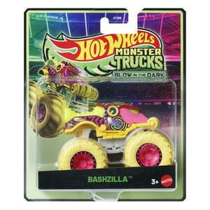 Masinuta Hot Wheels Monster Truck - Glow in the Dark, Bashzilla, scara 1: 64 imagine
