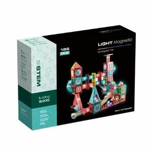 Labirintul meu magnetic cu lumini - 166 piese imagine