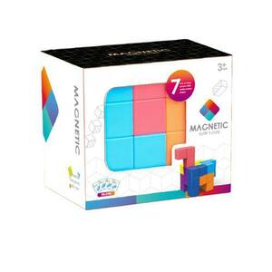 Joc de logica magnetic Bufnitel Cub Soma, 7 piese colorate imagine