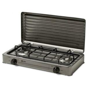 Plita de exterior LDK AMORFO 2 Shiny grey, Gaz, 2 arzatoare (Gri) imagine