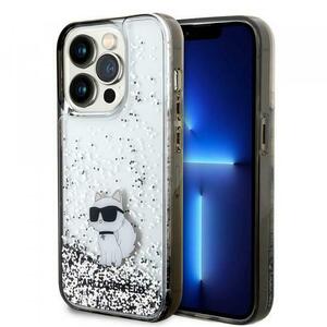Husa pentru Apple iPhone 14 Pro, Karl Lagerfeld, Liquid Glitter Choupette, Transparenta imagine