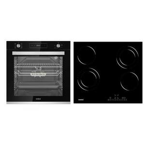 Pachet Samus ONL14 Cuptor incorporabil Samus SCE828GCF3D, 80 l, 2500 W, 8 functii + Plita incorporabila Samus PSVE-64BG6, 4 Zone de gatit, Vitroceramica, Touch Control, 9 Trepte, Timer (Negru) imagine