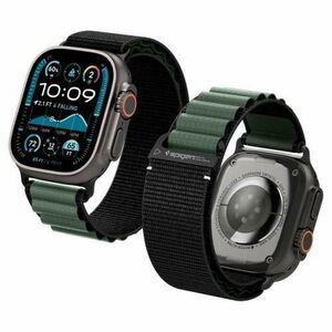 Curea Spigen WBF1 pentru Apple Watch 49mm / 46mm / 45mm / 44mm Series, Negru/Verde imagine