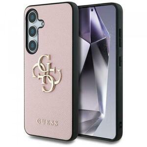 Husa pentru Samsung Galaxy S25+ S936, Guess, 4G Grained Big and Classic Logo, Roz imagine