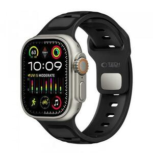 Curea Tech-Protect Iconband Line pentru Apple Watch 49mm / 46mm / 45mm / 44mm Series, Negru imagine