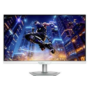 Monitor Gaming SS IPS LED Gigabyte 27inch M27UP ICE, UHD (3840 x 2160), HDMI, DisplayPort, Boxe, Pivot, 160 Hz, 1 ms (Alb/Argintiu) imagine