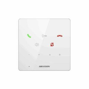 Post interfon interior IP Hikvision DS-KH6000-E1/WH, 9 butoane, touchscreen, PoE, alb imagine