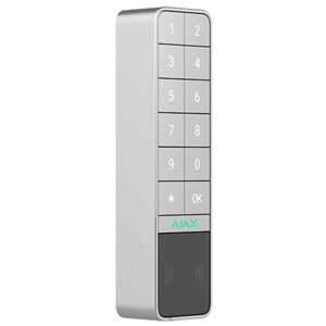 Tastatura Ajax Keypad Outdoor, exterior, 868 MHz, Mifare 13.56 MHz, RF 1700 m, compatibil Hub Jeweller, alb imagine