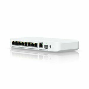 Switch Flex cu 8 porturi Gigabit Ubiquiti UniFi USW-FLEX-2.5G-8-POE, 60 Gbps, 1x SFP+, PoE+++, cu management imagine