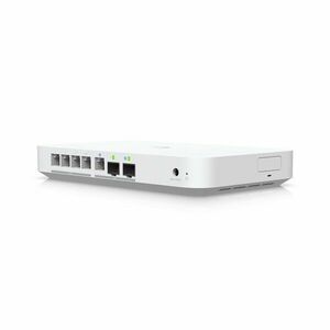 Router 5 porturi Ubiquiti UniFi Cloud Gateway Fiber UCG-FIBER-EU-1TB, 2x 10G SFP, 1 TB, Bluetooth, 500+ utilizatori, PoE+, cu management imagine