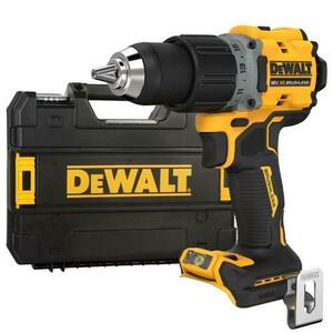 Masina insurubat si gaurit cuplu reglabil pe acumulator DeWalt DCD800NT, 650/2000 RPM, 90Nm, 18V/solo (Negru/Galben) imagine