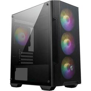 Carcasa MSI MAG FORGE M100A, Micro ATX Tower, Fara sursa, mATX, mITX (Negru) imagine
