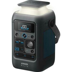 Statie de incarcare portabila Anker Solix C300X DC, 288Wh, 300W, 2x USB-A, 4x USB-C, port auto, Gri imagine